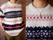 【White Hogan】 Vintage Navajo Overlay Top Necklace  c.1955～