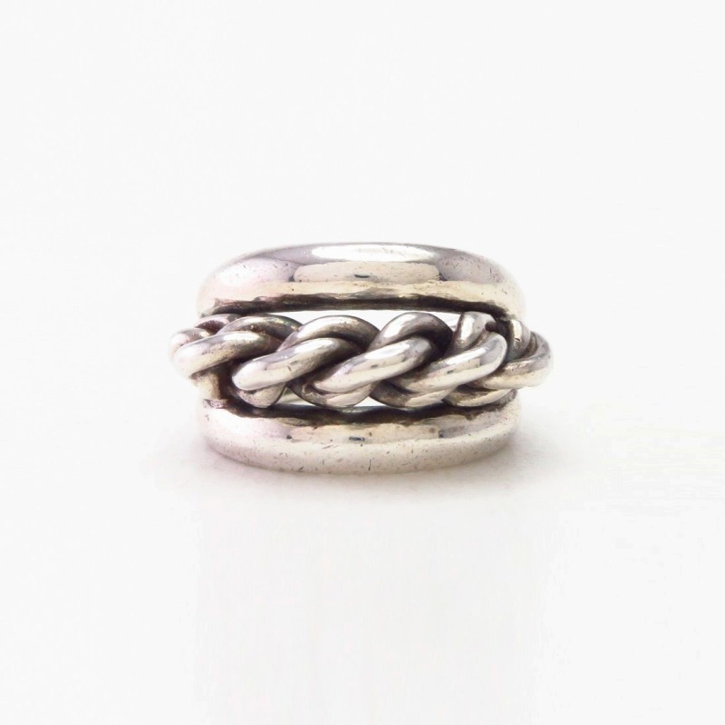 Vintage Braided & Half-Round Wire 3-Strand Ring c.1955～