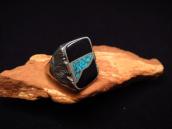 【Dan Simplicio】Zuni Antique Stone Inlay Silver Ring  c.1940～