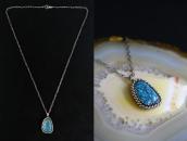 Vtg Navajo High Grade Kingman Turquoise Top Necklace c.1965～