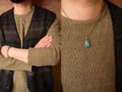 Vtg Navajo High Grade Kingman Turquoise Top Necklace c.1965～