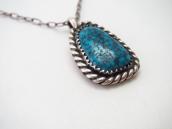Vtg Navajo High Grade Kingman Turquoise Top Necklace c.1965～
