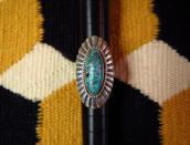 【Lewis Lomay】 Hopi Vtg Silver Ring w/Nevada Blue TQ  c.1960～