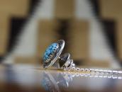 Vtg Navajo Gem Burnham Turquoise Concho Tie Tack Pin c.1955～