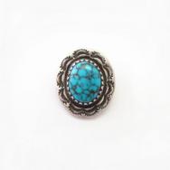 Vtg Navajo Gem Burnham Turquoise Concho Tie Tack Pin c.1955～