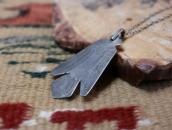 Antique Navajo Stamped Thunderbird Fob w/TQ Necklace c.1930～