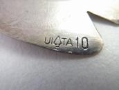 【UITA10】 Antique Thunderbird Shape Fob Necklace w/TQ c.1935～