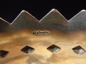 【Thomas Curtis】 ZigZag Edged Stamped Heavy Silver Wide Cuff