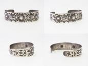 【GARDEN OF THE GODS】Atq Repoused Coin Silver Cuff  c.1930