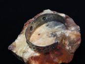 【GARDEN OF THE GODS】Atq Repoused Coin Silver Cuff  c.1930