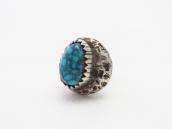 Vintage Navajo Gem Quality Turquoise Pin in Silver  c.1960～