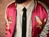 Vtg Navajo Candelaria Turquoise Tie Tack Pin in Brass c.1970