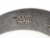 【GARDEN OF THE GODS】 Atq 卍 Stamped Coin Silver Cuff  c.1930