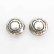 【Austin Wilson】 Vtg Stamped Concho Clip On Earrings  c.1950～