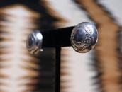 【Austin Wilson】 Vtg Stamped Concho Clip On Earrings  c.1950～