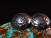 【Austin Wilson】 Vtg Stamped Concho Clip On Earrings  c.1950～