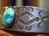 Antique Stamped Ingot Silver Cuff Bracelet w/TQ  c.1920