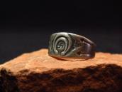 Antique Naja Repouse & 卍 Stamped Silver Tourist Ring c.1925～