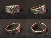 Antique Naja Repouse & 卍 Stamped Silver Tourist Ring c.1925～