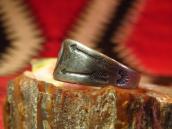 Antique Naja Repouse & 卍 Stamped Silver Tourist Ring c.1925～
