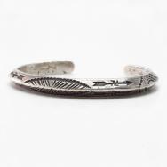 Atq Navajo 卍 Arrow Stamped Heavy Triangle Wire Cuff c.1920～