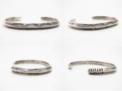 Atq Navajo/Pueblo Owl Stamped Ingot TriangleWire Cuff c.1920