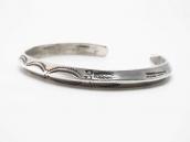 Atq Navajo/Pueblo Owl Stamped Ingot TriangleWire Cuff c.1920