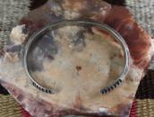 Atq Navajo/Pueblo Owl Stamped Ingot TriangleWire Cuff c.1920