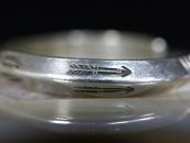 Atq Navajo/Pueblo Owl Stamped Ingot TriangleWire Cuff c.1920