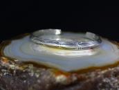 Atq Navajo/Pueblo Owl Stamped Ingot TriangleWire Cuff c.1920