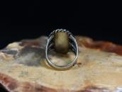 Antique Navajo Arrows Stamped Ring w/Green Turquoise c.1930～