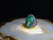 Antique Navajo Arrows Stamped Ring w/Green Turquoise c.1930～