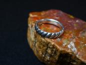 Antique Navajo Bias Filed Ingot Silver Narrow Ring  c.1930