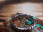 Antique Navajo Bias Filed Ingot Silver Narrow Ring  c.1930