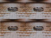 Antique Navajo Bias Filed Ingot Silver Narrow Ring  c.1930