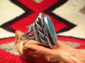 Vintage Navajo Pilot Mt. Turquoise Silver Men's Ring  c.1971