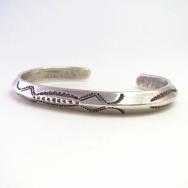Antique Navajo Stamped IngotSilver TriangleWire Cuff c.1920～