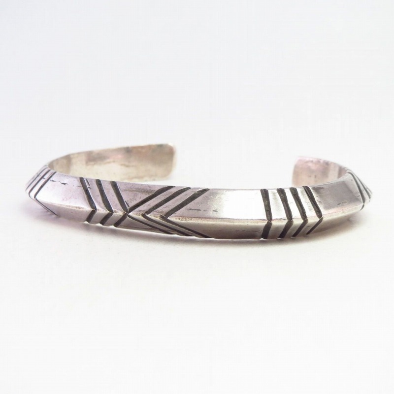 【Manuel Naranjo】 Vtg Lined Heavy Triangle Wire Cuff  c.1950～