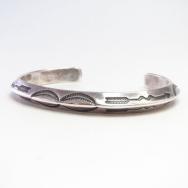 Atq Arrows Stamped Ingot Silver Triangular Wire Cuff  c.1930