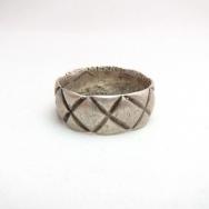 Vintage Navajo Pounding Old American Coin Ring  c.1940～