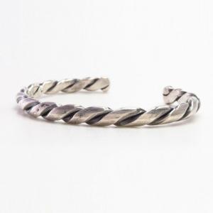 Atq Navajo Ingot Silver Twisted Half-Round Wire Cuff c.1930～