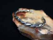 Atq Navajo Ingot Silver Twisted Half-Round Wire Cuff c.1930～