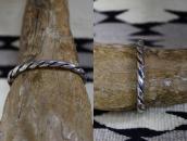Atq Navajo Ingot Silver Twisted Half-Round Wire Cuff c.1930～