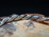 Atq Navajo Ingot Silver Twisted Half-Round Wire Cuff c.1930～