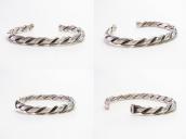 Atq Navajo Ingot Silver Twisted Half-Round Wire Cuff c.1930～