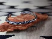 Atq Navajo Ingot Silver Twisted Half-Round Wire Cuff c.1930～