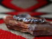 Vintage Navajo Sand Casted Silver Filed Small Cuff  c.1940～