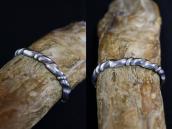 Vintage Navajo Sand Casted Silver Filed Small Cuff  c.1940～