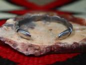 Vintage Navajo Sand Casted Silver Filed Small Cuff  c.1940～