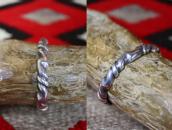 Vintage Navajo Sand Casted Silver Filed Small Cuff  c.1940～